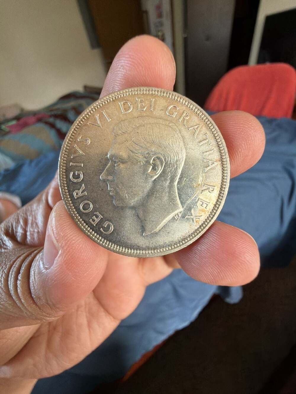 1950 Canada 80% Silver Voyageur Dollar Coin